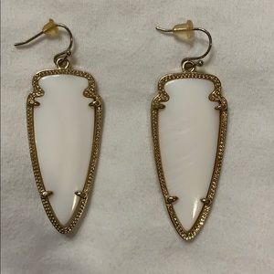 White Kendra Scott earrings
